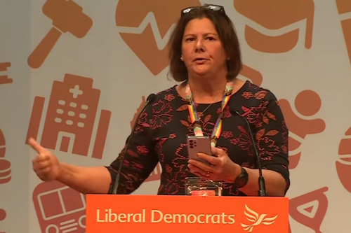 BabsFarmerConferenceSept2025 Babs Farmer speaks about Fleecehold at the Lib Dem Conference