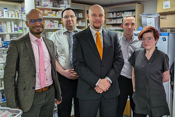 Cameron Thomas visited Gloucestershire Pharmacists in January, to discuss removing obstacles to patient care.